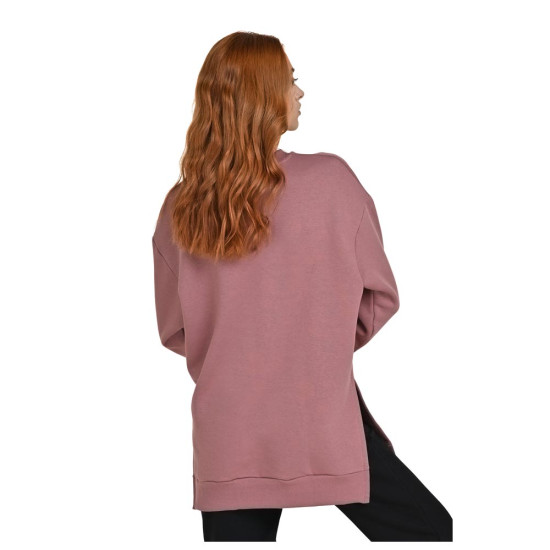 Target Γυναικείο φούτερ Loose Side Slits Fleece Crewneck ''Joyful''